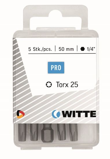 Afbeeldingen van WITTE Bitset ¼" 5x TORX T20 50MM