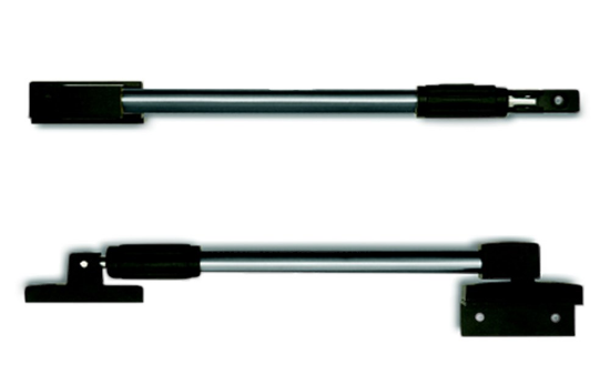 Afbeeldingen van DX Telescopische raamuitzetter RVS finish-zwart naar binnen- & buitendraaiend 325-445MM