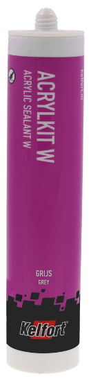 Afbeeldingen van KELFORT Acrylaatkit overschilderbaar grijs 310ML