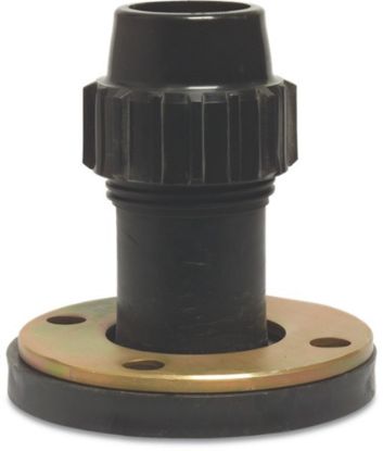 Afbeeldingen van JASON Aansluitstuk PP zwart/blauw DN100X4"X110MM DIN flens/knel 10bar DVGW/KIWA/WRAS/SVGW