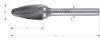 Afbeeldingen van ROTEC Stiftfrees HM model FZ3 spiraalvertand 12,7X25X70X6MM 