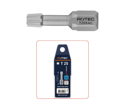 Afbeeldingen van ROTEC Torsionbit ¼" PRO T30 25MM C6,3MM conisch RVS 2x