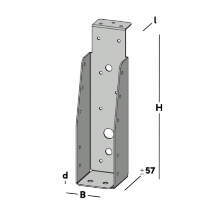 Afbeeldingen van GEBR. BODEGRAVEN Balkdrager GBS-KL SV 50X200MM 1,5MM