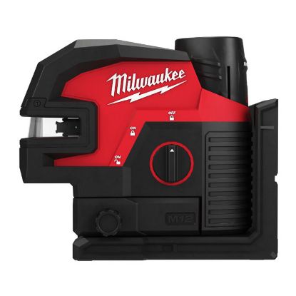 Afbeeldingen van MILWAUKEE Accu groene kruislijnlaser/loodlaser M12CLLP4-301C 4 punten