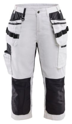 Afbeeldingen van BLÅKLÄDER Schilderspiraatbroek dames met stretch X1900 7109 wit/zwart C32