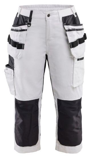 Afbeeldingen van BLÅKLÄDER Schilderspiraatbroek dames met stretch X1900 7109 wit/zwart C44