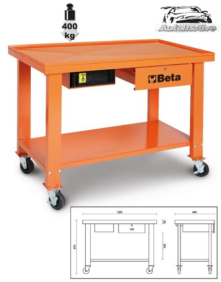 Afbeeldingen van BETA Verrijdbare werkbank oranje CB52-O