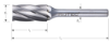 Afbeeldingen van ROTEC Stiftfrees HM model AZ1 ALU-vertand 9,6X19X64X6MM 
