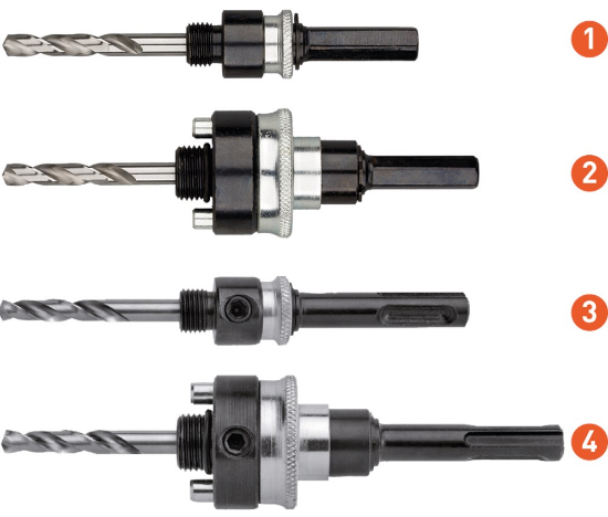 Afbeeldingen van ROTEC Standaard adapter zeskant 9 t.b.v. gatzagen 14-30MM