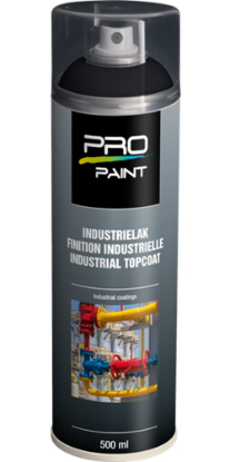 Afbeeldingen van PRO-PAINT Industrie lak / deklaag grafietgrijs RAL7024 HG 500ML