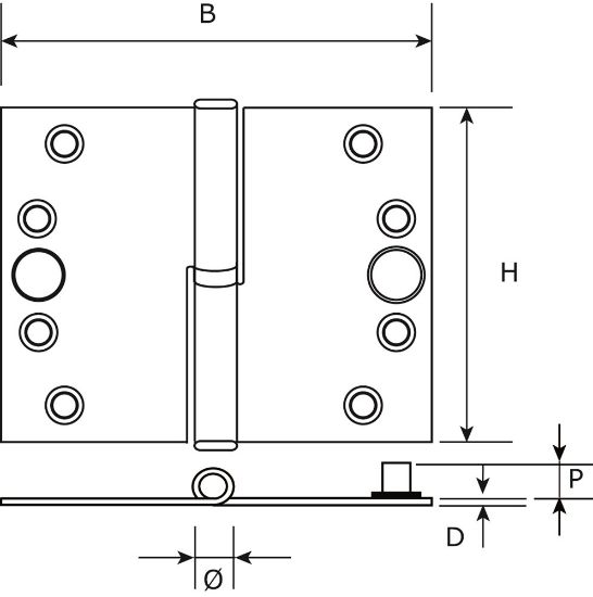 Afbeeldingen van DX Kogelstiftpaumelle rechte hoeken