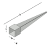 Afbeeldingen van GEBR. BODEGRAVEN Paalhouder met punt TV 145X145X900MM 2,5MM