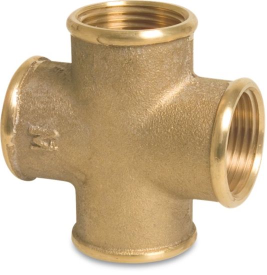 Afbeeldingen van PROFEC Kruisstuk nr.180 messing 1" binnendraad 30bar