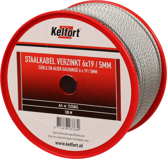 Afbeeldingen van KELFORT Staalkabel EV 6X19