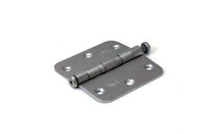 Afbeeldingen van DX Kogellagerscharnier ronde hoeken + pen RVS geborsteld 76X76MM