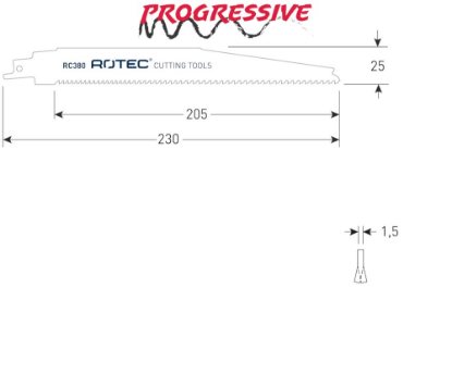 Afbeeldingen van ROTEC Reciprozaagblad RC380 / S1156XHM 2x