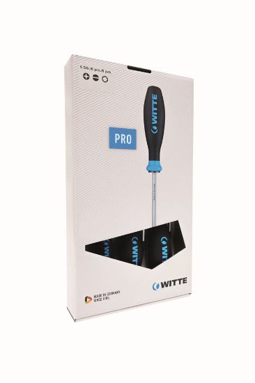 Afbeeldingen van WITTE Schroevendraaierset PRO 6-delig sleuf/PZ1+2