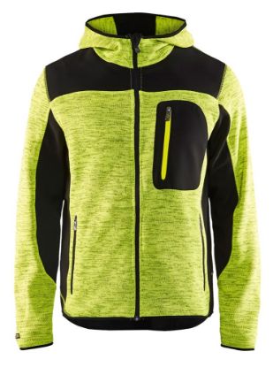 Afbeeldingen van BLÅKLÄDER Gebreid vest met softshell 4930 High Vis geel/zwart 2XL
