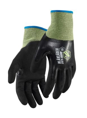 Afbeeldingen van BLÅKLÄDER Handschoen snijbestendig WP nitril-gecoat 2975 zwart 10