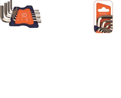 Afbeeldingen van ROTEC Inbussleutelset 9-delig metrisch kort SW1,5-10