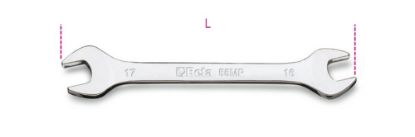 Afbeeldingen van BETA Steeksleutel dubbel hoogglanzend verchroomd DIN3110 55MP 24X26MM