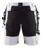 Afbeeldingen van BLÅKLÄDER Schildersshort dames met stretch X1900 7171 wit/zwart C50