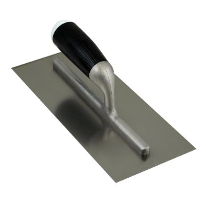 Afbeeldingen van MELKMEISJE Plakspaan RVS zwart kunststof wafelprofiel heft 280X120MM