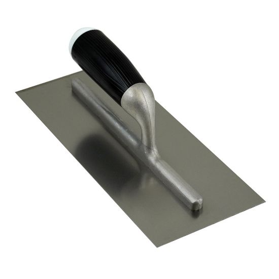 Afbeeldingen van MELKMEISJE Plakspaan RVS zwart kunststof wafelprofiel heft 280X120MM