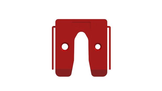 Afbeeldingen van GEBR. BODEGRAVEN Uitvulplaatje KS rood met stelpootjes 5MM 50X50MM