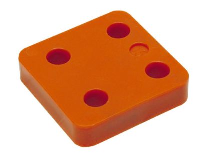 Afbeeldingen van GEBR. BODEGRAVEN Drukplaat KS zonder sleuf oranje 15MM 70X70MM