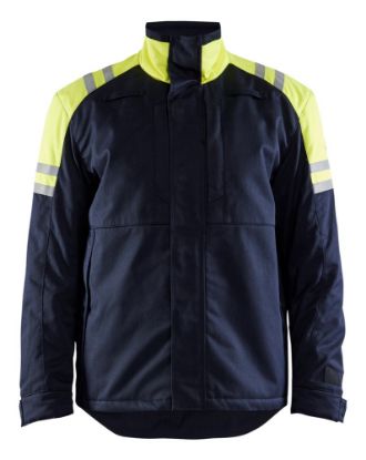 Afbeeldingen van BLÅKLÄDER Winterjas Inherent Steel 4515 marineblauw/High Vis geel 2XL