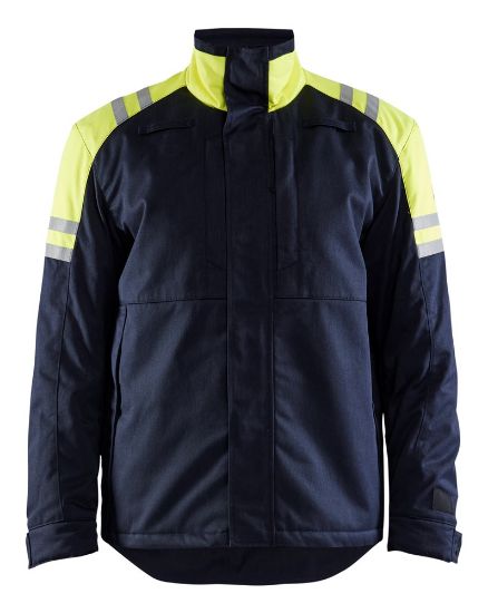 Afbeeldingen van BLÅKLÄDER Winterjas Inherent Steel 4515 marineblauw/High Vis geel 3XL
