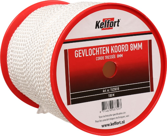 Afbeeldingen van KELFORT Koord gevlochten wit 3MM 100M