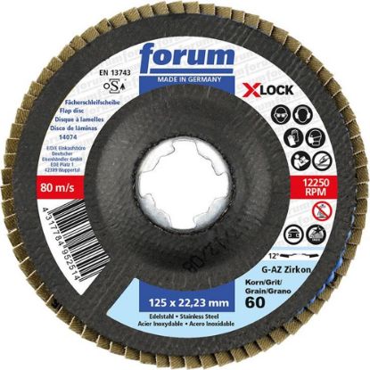 Afbeeldingen van FORUM Lamellenschijf 12° gebogen X-LOCK 125MM K60