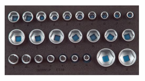 Afbeeldingen van GEDORE Dopsleutelset ½" 1500 CT1-19 in CT module 26x