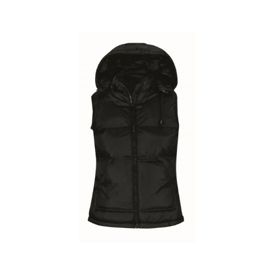 Afbeeldingen van B&C Bodywarmer hooded Zen+ dames 5JW935 zwart XS