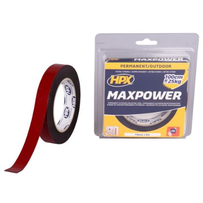 Afbeeldingen van HPX Bevestigingstape Max Power Outdoor zwart 19MM 5M