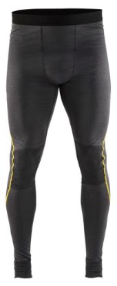 Afbeeldingen van BLÅKLÄDER Lange onderbroek 100% merino XLIGHT 1844 donkergrijs/geel 2XL