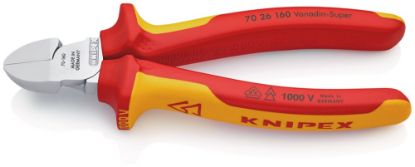 Afbeeldingen van KNIPEX Zijsnijtang VDE DIN60900 7026160 160MM