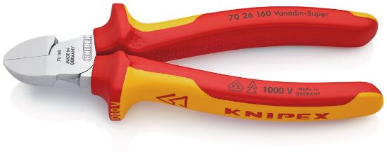 Afbeeldingen van KNIPEX Zijsnijtang VDE DIN60900 7026160 160MM