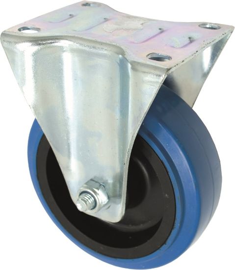 Afbeeldingen van KELFORT Bokwiel EV blauw rubber wiel 100MM 140kg