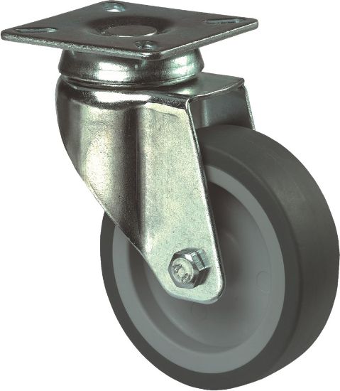 Afbeeldingen van KELFORT Zwenkwiel blauw/grijs EV rubber 125MM