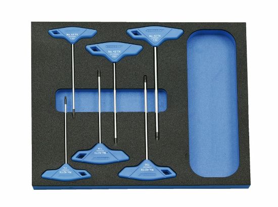 Afbeeldingen van GEDORE Stiftsleutelset met 2C-T-greep in 2/4 CT module 6x