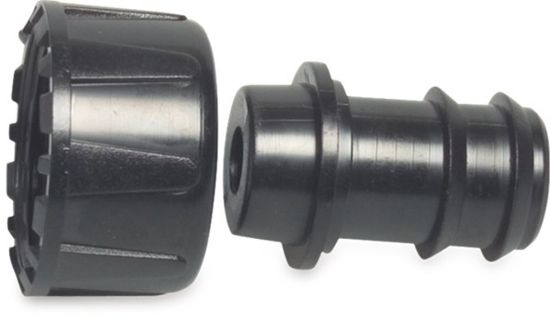 Afbeeldingen van Slangtule PP zwart ¾"X16MM binnendraad/barbed 4bar