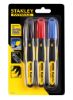 Afbeeldingen van STANLEY Markeerstiften rood/zwart/blauw FATMAX 3x