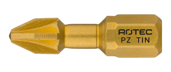 Afbeeldingen van ROTEC Torsionbit ¼" PRO PZ3 25MM C6,3 TiN 10x