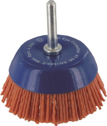 Afbeeldingen van ROTEC Komborstel op stift 6MM nylondraad K80 65X1,2MM