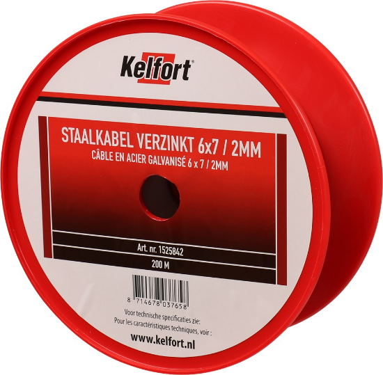 Afbeeldingen van KELFORT Staalkabel EV 6X7 2MM 200M