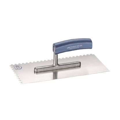 Afbeeldingen van JUNG Plakspaan RVS gebogen greep 280X130MM 10X10MM vertand