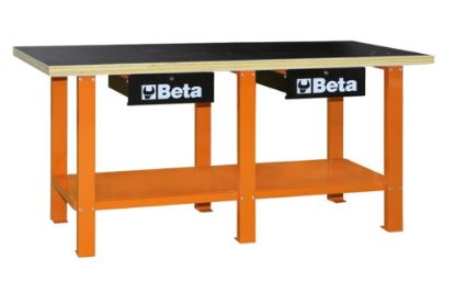 Afbeeldingen van BETA Werkbank houten blad oranje C56W-O